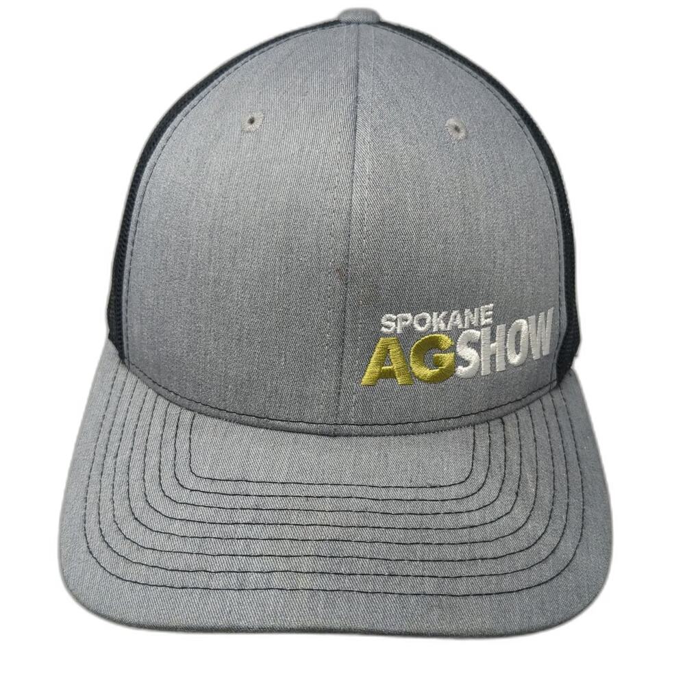Richardson Trucker Hat Gray One Size Mesh Back Spokane Ag Show Agriculture